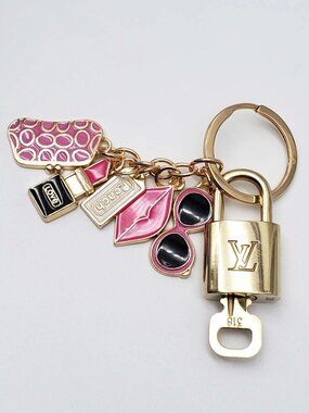 Authentic Louis Vuitton Lock & Key with unbranded Bagcharm, Keycharm, Keychain